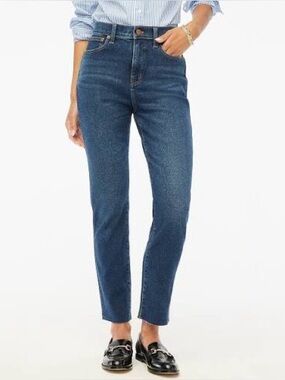 The Perfect Fit! J. Crew Essential Straight Leg Raw Hem Modern Blue Ankle Jean